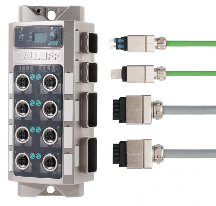 PROFINET push-pull IO-Link master modules: dataoverdracht via glasvezel of koperen kabels